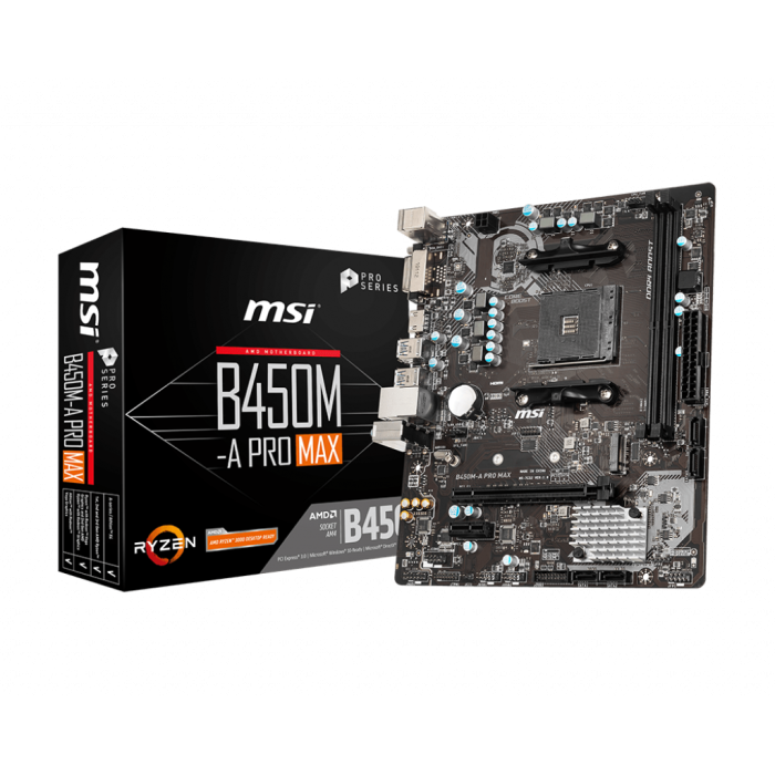 MSI B450M-A PRO MAX DDR4 4133MHZ 1XHDMI 1XDVI M.2 MATX AM4 MSI B450M-A PRO MAX DDR4 4133MHZ 1XHDMI 1XDVI M.2 MATX AM4