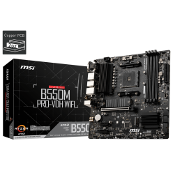 MSI B550M PRO-VDH WIFI DDR4 4400MHZ 1XVGA 1XHDMI 1XDP 2XM.2 USB 3.2 MATX AM4