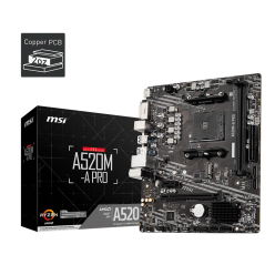 MSI A520M-A PRO DDR4 3200MHZ 1XHDMI 1XDVI 1XM.2 USB 3.2 MATX AM4