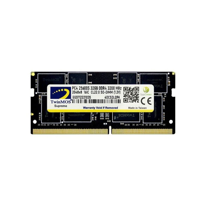 32 GB DDR4 3200 TWINMOS MDD432GB3200N NB 32 GB DDR4 3200 TWINMOS MDD432GB3200N NB