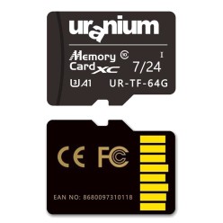 64 GB URANIUM UR-TF-64G MICRO SD CARD 7/24 SURVEILLANCE 60/30MBS HAFIZA KARTI (3 YIL GARANTİ)