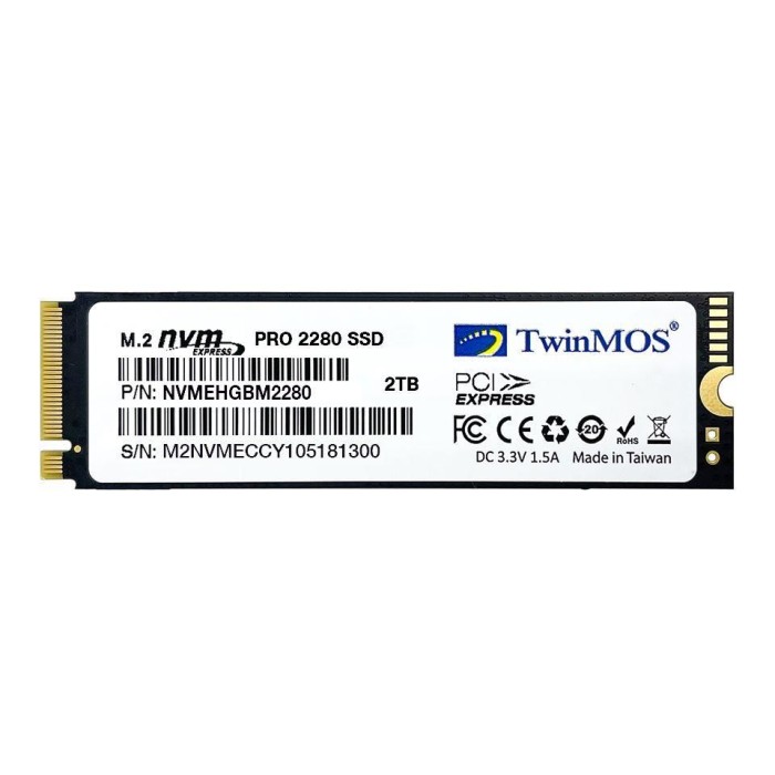 2 TB TWINMOS M.2 PCIE NVME PRO 3500/3080 NVMEHGBM2280 2 TB TWINMOS M.2 PCIE NVME PRO 3500/3080 NVMEHGBM2280
