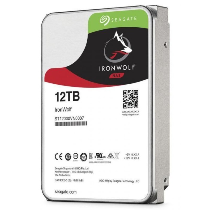 12 TB 3.5 SEAGATE 7200RPM 256MB ST12000VN0008 IRONWOLF (RESMI DIST GARANTILI)