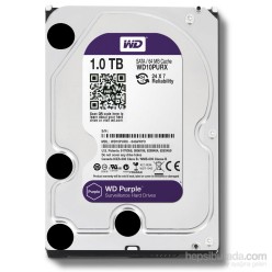 1TB 3.5 WD 5400RPM 64MB PURPLE WD10PURZ 7/24 GUVENLIK (3 YIL RESMI DIST GARANTILI)