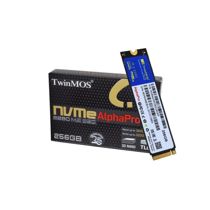 256 GB TWINMOS M.2 PCIE NVME 3600/3250 NVMe256GB2280AP 256 GB TWINMOS M.2 PCIE NVME 3600/3250 NVMe256GB2280AP