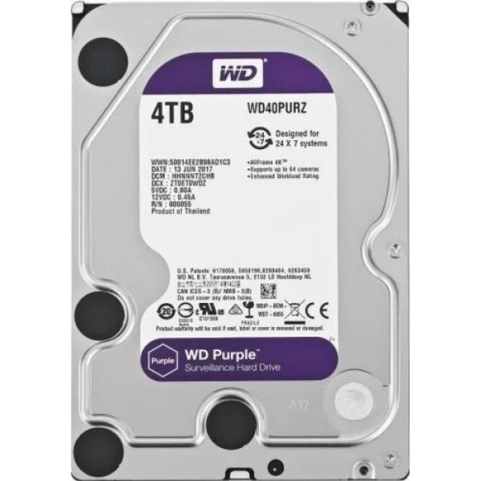 4TB 3.5 WD 5400RPM 256MB SATA3 64MB WD42PURZ 7/24 GUVENLIK DISK (3 YIL RESMI DIST GARANTILI) 4TB 3.5 WD 5400RPM 256MB SATA3 64MB WD42PURZ 7/24 GUVENLIK DISK (3 YIL RESMI DIST GARANTILI)