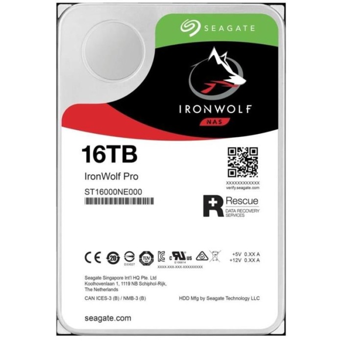 16 TB SEAGATE 3.5 IRONWOLF PRO SATA3 7200RPM 256MB ST16000NT001 (RESMI DIST GARANTILI) 16 TB SEAGATE 3.5 IRONWOLF PRO SATA3 7200RPM 256MB ST16000NT001 (RESMI DIST GARANTILI)