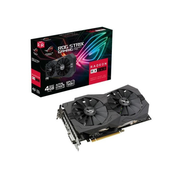 ASUS ROG STRIX RX560-4G-V2 DDR5 128B 1XHDMI 1XDVI ASUS ROG STRIX RX560-4G-V2 DDR5 128B 1XHDMI 1XDVI