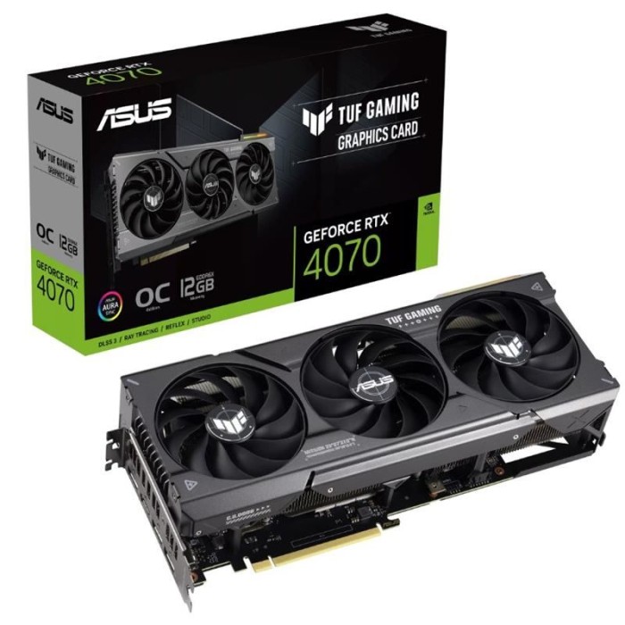 ASUS GEFORCE TUF-RTX4070-O12G 12GB GDDR6X 1921XHDMI 3XDP EKRAN KARTI ASUS GEFORCE TUF-RTX4070-O12G 12GB GDDR6X 1921XHDMI 3XDP EKRAN KARTI