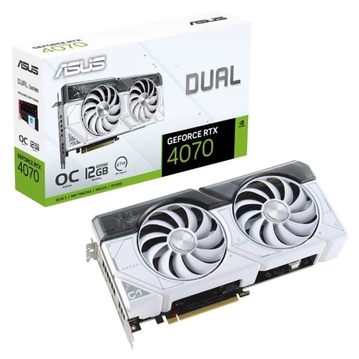 ASUS GEFORCE DUAL-RTX4070-O12G-WHITE 12GB GDDR6X 192BIT 1XHDMI 3XDP EKRAN KARTI ASUS GEFORCE DUAL-RTX4070-O12G-WHITE 12GB GDDR6X 192BIT 1XHDMI 3XDP EKRAN KARTI