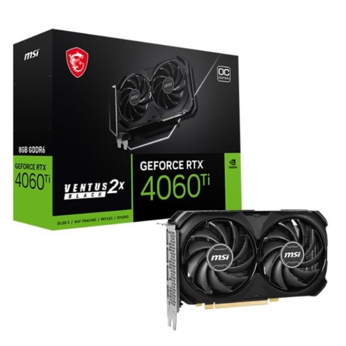MSI GEFORCE RTX4060TI VENTUS 2X BLACK 8G OC 8GB GDDR6 128BIT 1XHDMI 3XDP EKRAN KARTI MSI GEFORCE RTX4060TI VENTUS 2X BLACK 8G OC 8GB GDDR6 128BIT 1XHDMI 3XDP EKRAN KARTI