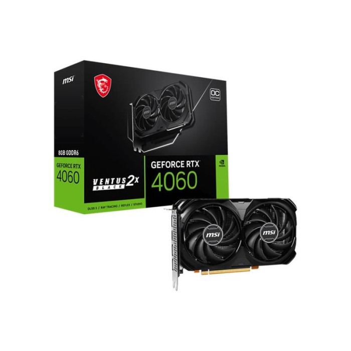MSI GEFORCE RTX4060 VENTUS 2X BLACK 8G OC 8GB GDDR6 128BIT 1XHDMI 3XDP EKRAN KARTI MSI GEFORCE RTX4060 VENTUS 2X BLACK 8G OC 8GB GDDR6 128BIT 1XHDMI 3XDP EKRAN KARTI