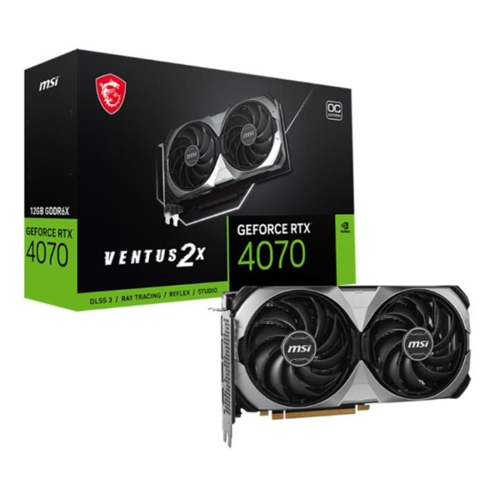 MSI GEFORCE RTX4070 VENTUS 2X E 12G OC 12GB GDDR6X 192BIT 1XHDMI 3XDP EKRAN KARTI MSI GEFORCE RTX4070 VENTUS 2X E 12G OC 12GB GDDR6X 192BIT 1XHDMI 3XDP EKRAN KARTI