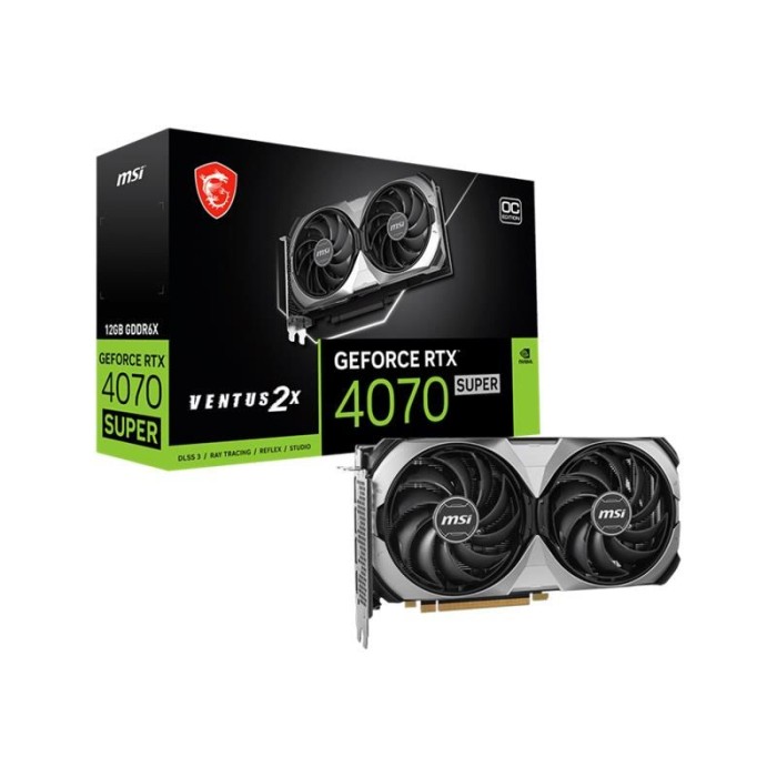 MSI GEFORCE RTX4070 SUPER 12G VENTUS 2X OC 12GB GDDR6X 192BIT EKRAN KARTI MSI GEFORCE RTX4070 SUPER 12G VENTUS 2X OC 12GB GDDR6X 192BIT EKRAN KARTI