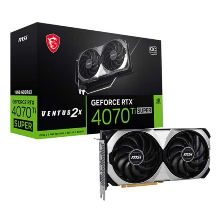 MSI GEFORCE RTX4070TI SUPER 16G VENTUS 2X OC 16GB GDDR6X 256BIT 1XHDMI 3DP EKRAN KARTI MSI GEFORCE RTX4070TI SUPER 16G VENTUS 2X OC 16GB GDDR6X 256BIT 1XHDMI 3DP EKRAN KARTI