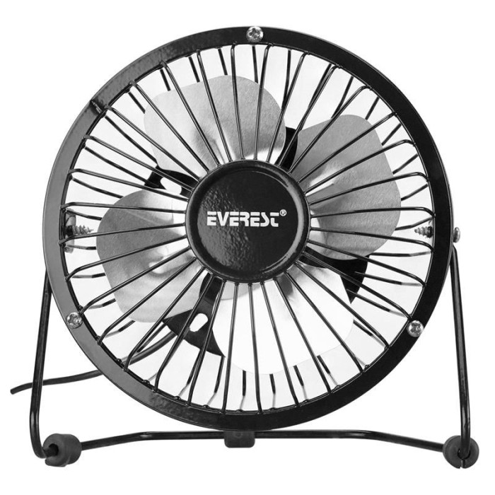 EVEREST EFN-482 MASAÜSTÜ SİYAH METAL USB FAN EVEREST EFN-482 MASAÜSTÜ SİYAH METAL USB FAN