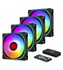 FRISBY FCL-F1274C 4X120 ARGB FAN+ KONTROL HUB KASA FANI FRISBY FCL-F1274C 4X120 ARGB FAN+ KONTROL HUB KASA FANI