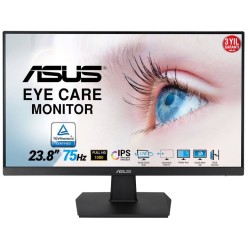 23.8 ASUS VA24EHE IPS 5MS 75MHZ 1XVGA 1XHDMI 1XDVI FHD 1920X1080 EYE CARE FLICKER-FREE DÜŞÜK MAVİ IŞIK ÇERÇEVESİZ VESA
