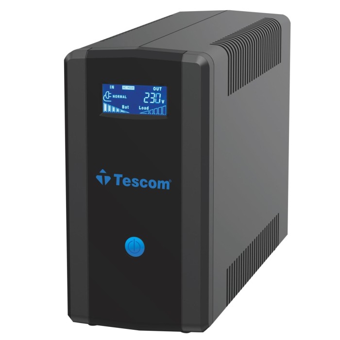 TESCOM LEO+ 1500VA 1F/1F (2X9AH) LCD LINE INT. UPS 5/10DK TESCOM LEO+ 1500VA 1F/1F (2X9AH) LCD LINE INT. UPS 5/10DK