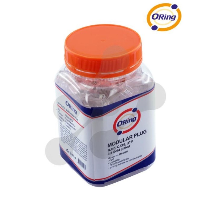 ORING MPC6U3 CAT6 PLUG U/UTP RJ45 KONNEKTÖR 100 LÜ PAKET ORING MPC6U3 CAT6 PLUG U/UTP RJ45 KONNEKTÖR 100 LÜ PAKET