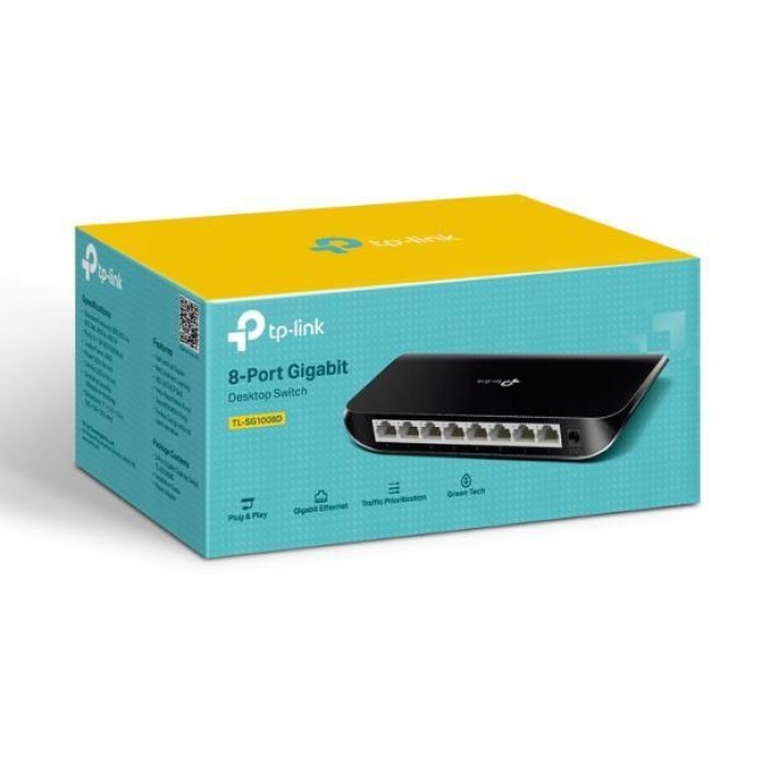 TP-LINK TL-SG1008D 8 PORT 10/100/1000 GBIT SWITCH TP-LINK TL-SG1008D 8 PORT 10/100/1000 GBIT SWITCH