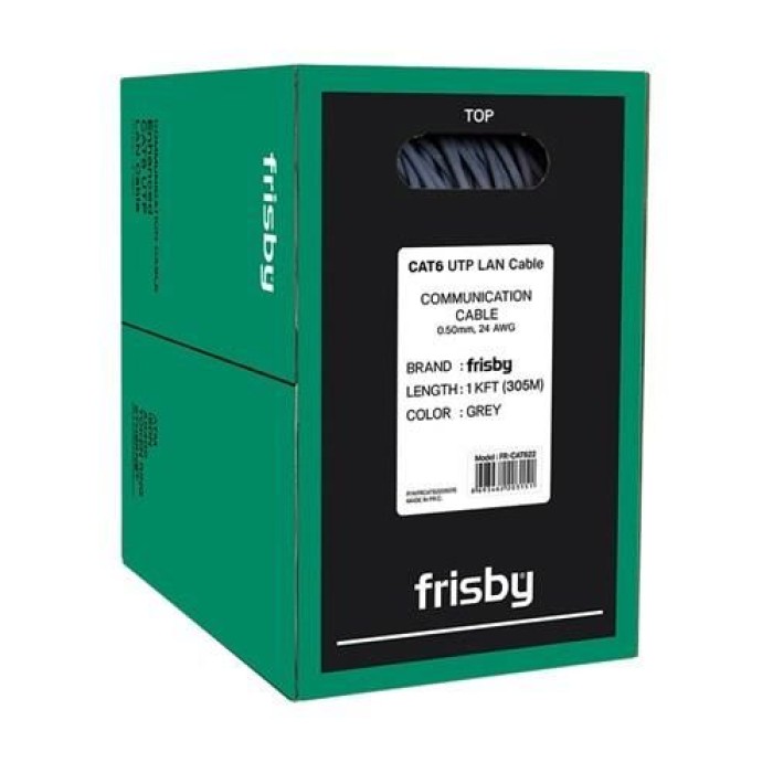 FRISBY FNW-CAT622 UTP 24 AWG 305MT CAT6 KABLO GRI