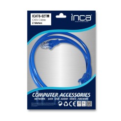 INCA ICAT6-02TM CAT6 2 METRE MAVİ PATCH KABLO