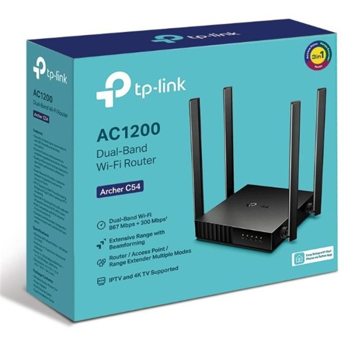 TP-LINK ARCHER C54 AC1200 KABLOSUZ DUAL BAND ROUTER TP-LINK ARCHER C54 AC1200 KABLOSUZ DUAL BAND ROUTER