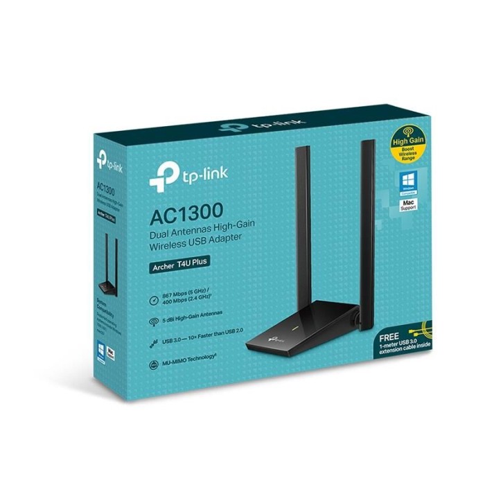 TP-LINK ARCHER T4U PLUS AC1300 WIFI DUAL BAND USB ADAPTOR TP-LINK ARCHER T4U PLUS AC1300 WIFI DUAL BAND USB ADAPTOR