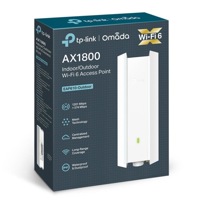 TP-LINK EAP610-OUTDOOR AX1800 WIFI6 MU-MIMO IP67 DIS ORTAM ACCESS POINT