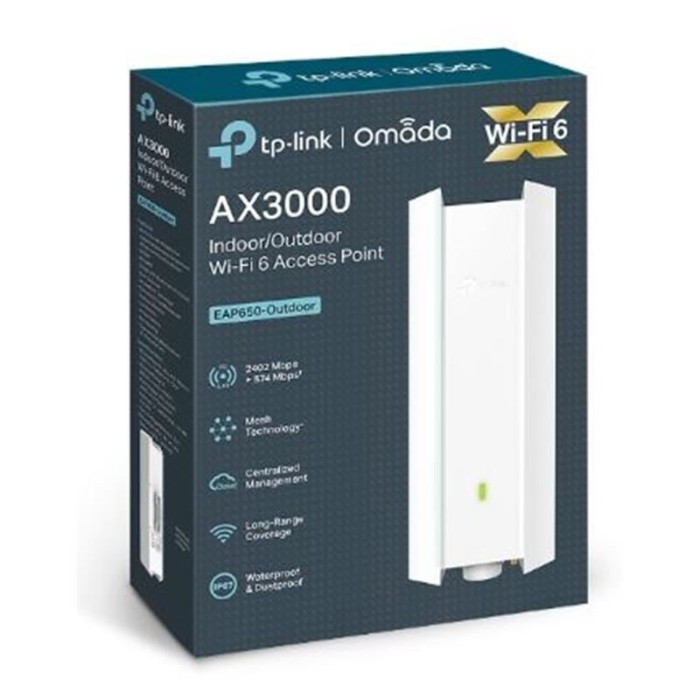 TP-LINK OMADA EAP650-OUTDOOR AX3000 DUAL BAND WIFI6 1XGBIT RJ45 574MBPS/2.4GHZ/2402MBPS/5GHZ ACCESS POINT (ADAPTÖRLÜ) TP-LINK OMADA EAP650-OUTDOOR AX3000 DUAL BAND WIFI6 1XGBIT RJ45 574MBPS/2.4GHZ/2402MBPS/5GHZ ACCESS POINT (ADAPTÖRLÜ)