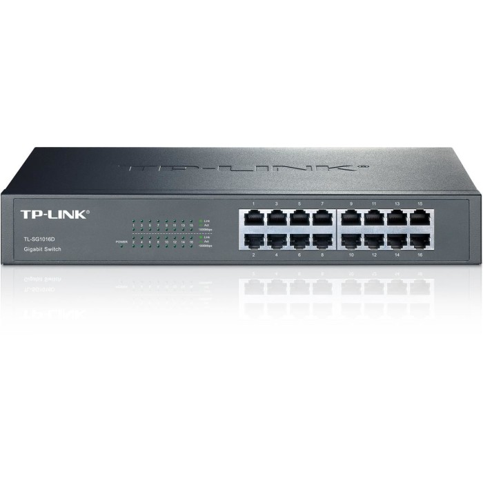 TP-LINK TL-SG1016D 16 PORT 10/100/1000 GBIT SWITCH TP-LINK TL-SG1016D 16 PORT 10/100/1000 GBIT SWITCH