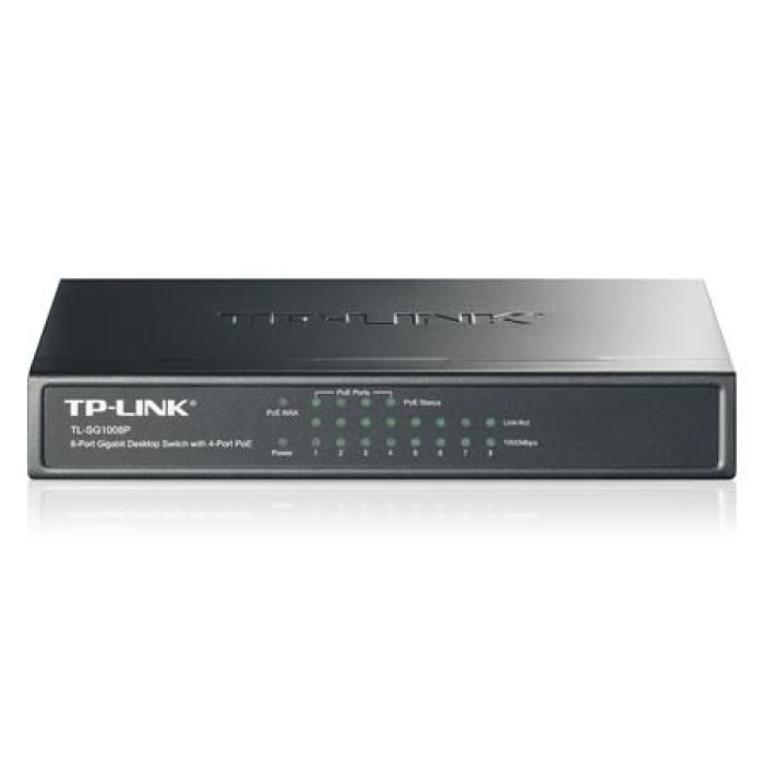 TP-LINK TL-SG1008P 8 PORT GIGABIT 4 POE SWITCH TP-LINK TL-SG1008P 8 PORT GIGABIT 4 POE SWITCH