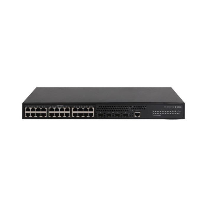 H3C S5024PV3-EI 24 PORT GIGABIT + 4X1GB SFP UPLINK YONETILEBILIR L2 RACKMOUNT SWITCH H3C S5024PV3-EI 24 PORT GIGABIT + 4X1GB SFP UPLINK YONETILEBILIR L2 RACKMOUNT SWITCH