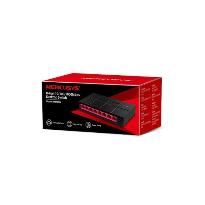 TP-LINK MERCUSYS MS108G 8 PORT 10/100/1000 SWITCH TP-LINK MERCUSYS MS108G 8 PORT 10/100/1000 SWITCH