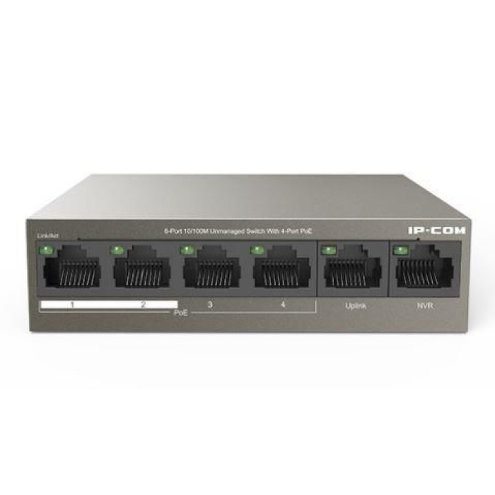 IP-COM F1106P-4-63W 4 PORT 10/100+2X10/100 UPLINK 58W POE SWITCH IP-COM F1106P-4-63W 4 PORT 10/100+2X10/100 UPLINK 58W POE SWITCH