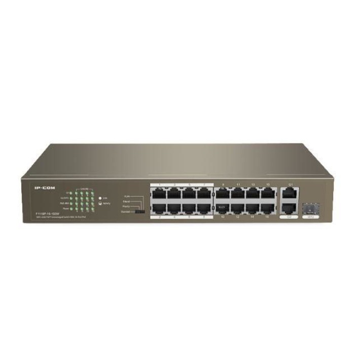 IP-COM F1118P-16-150W 16 PORT 10/100 + 2XRJ45/1X1GB SFP COMBO 150W POE RACKMOUNT SWITCH IP-COM F1118P-16-150W 16 PORT 10/100 + 2XRJ45/1X1GB SFP COMBO 150W POE RACKMOUNT SWITCH