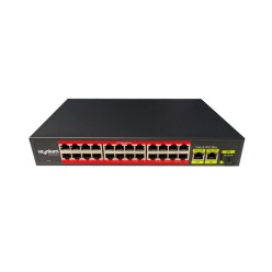 URANIUM POE-2421SFP 24X10/100+2X GIGABIT UPLINK +1XSFP 360W 250 METRE POE COMBO RACK TIPI SWITCH