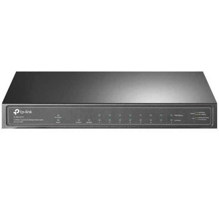 TP-LINK TL-SG1210P 8 PORT GIGABIT + 1XRJ45+1XSFP UPLINK DESKTOP 63W POE SWITCH TP-LINK TL-SG1210P 8 PORT GIGABIT + 1XRJ45+1XSFP UPLINK DESKTOP 63W POE SWITCH