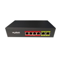 URANIUM POE-4002-48W 4 PORT 10/100 + 2 PORT 10/100 RJ45 UPLINK 48W POE SWITCH