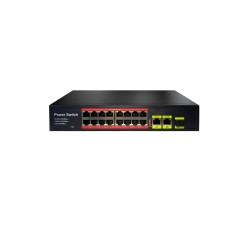URANIUM POE-1621-200W 16 PORT 10/100+2XGIGABIT RJ45+1XSFP UPLINK 200W POE RACKMOUNT SWITCH