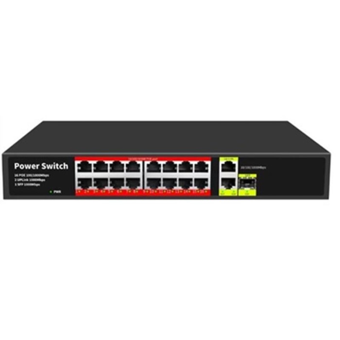 URANIUM POE-G1621SFP-300W 16 PORT GIGABIT+2XGB RJ45+1XSFP UPLINK POE RACKMOUNT SWITCH (REALTEK CHIPSET) URANIUM POE-G1621SFP-300W 16 PORT GIGABIT+2XGB RJ45+1XSFP UPLINK POE RACKMOUNT SWITCH (REALTEK CHIPSET)