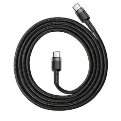 BASEUS CAFULE CATKLF-GG1 PD 2.0 60W TYPE-C KABLO 3A 1M. GRI+SIYAH