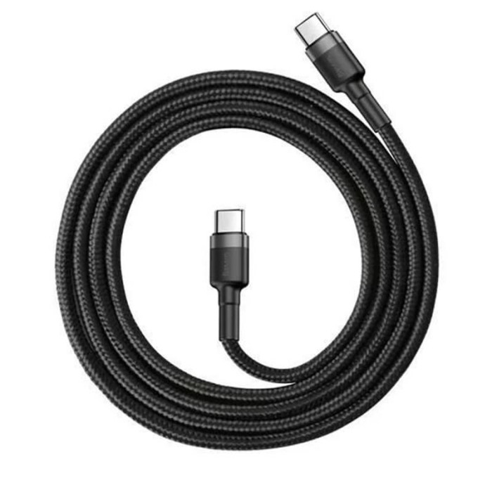 BASEUS CAFULE CATKLF-GG1 PD 2.0 60W TYPE-C KABLO 3A 1M. GRI+SIYAH BASEUS CAFULE CATKLF-GG1 PD 2.0 60W TYPE-C KABLO 3A 1M. GRI+SIYAH