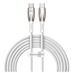 BASEUS GLIMMER SERIES BEYAZ 100W 200 CM PD TYPE-C ŞARJ KABLOSU CADH000802