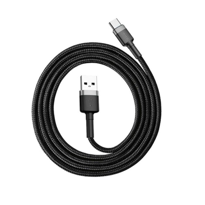 BASEUS CAFULE 3A TYPE-C 1 METRE ŞARJ KABLOSU GRİ+SİYAH CATKLF-BG1 BASEUS CAFULE 3A TYPE-C 1 METRE ŞARJ KABLOSU GRİ+SİYAH CATKLF-BG1