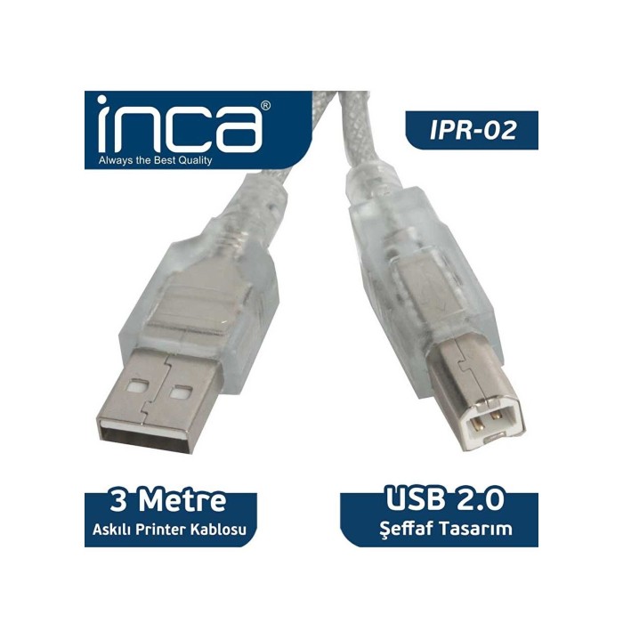 INCA IPR-02 USB 2.0 3M YAZICI KABLOSU INCA IPR-02 USB 2.0 3M YAZICI KABLOSU