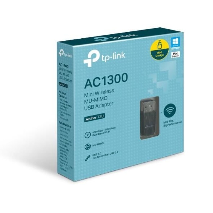 TP-LINK ARCHER T3U 1300MBPS KABLOSUZ DUAL BAND USB ADAPTOR TP-LINK ARCHER T3U 1300MBPS KABLOSUZ DUAL BAND USB ADAPTOR