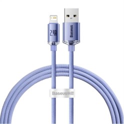 BASEUS CRYSTAL SHINE MOR 2.4A 120 CM LIGHTNING ŞARJ KABLOSU CAJY000005