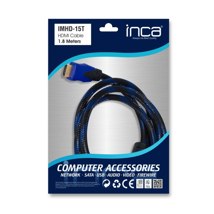 INCA IMHD-15T 1,8 METRE 4K HDMI KABLO INCA IMHD-15T 1,8 METRE 4K HDMI KABLO